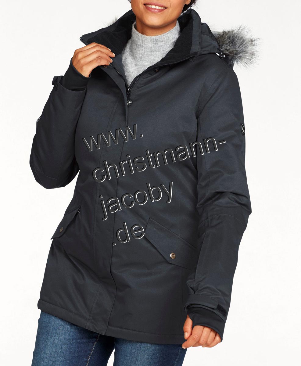 Marken-Skijacke, schwarz