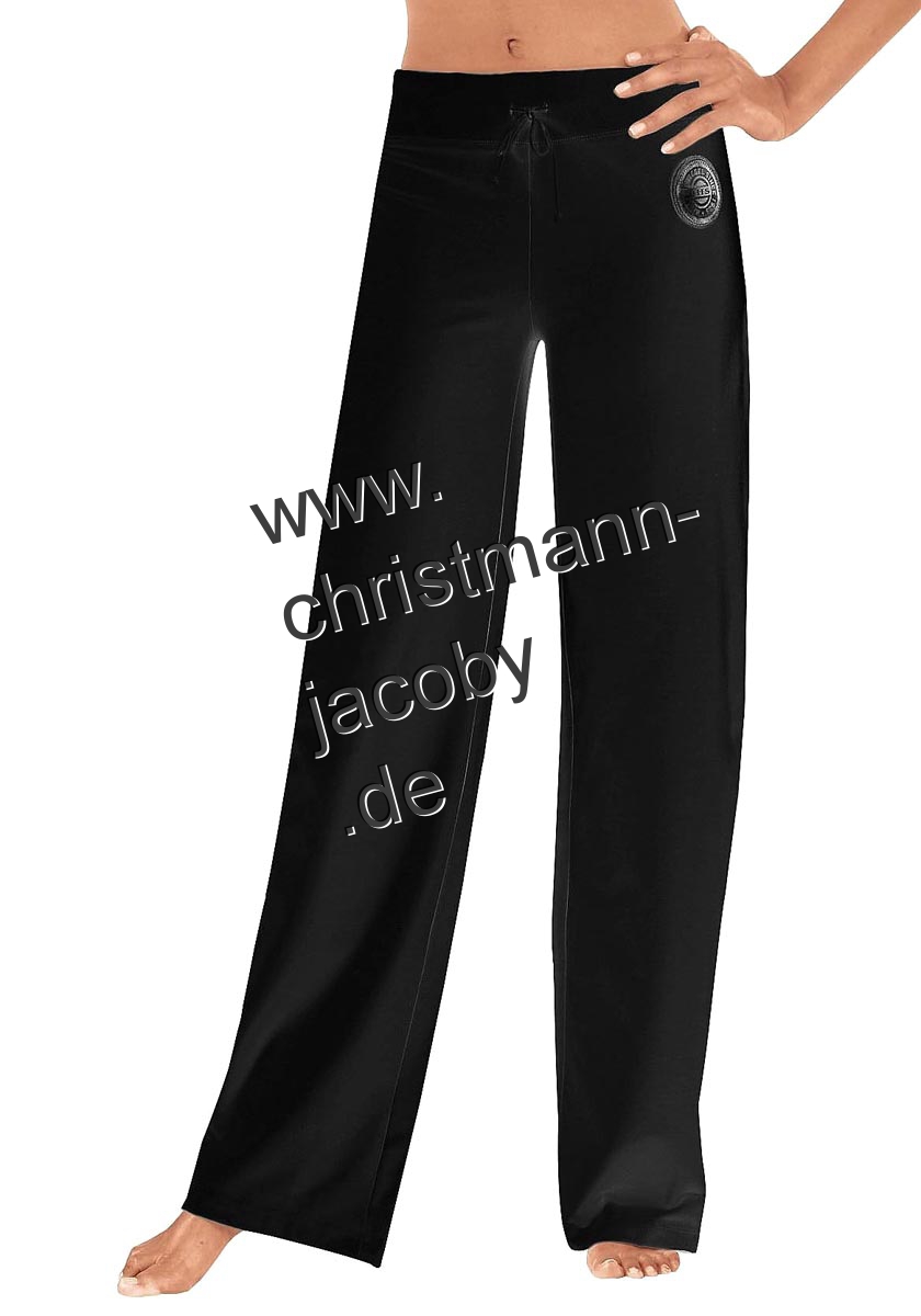 Marken-Wellnesshose, schwarz