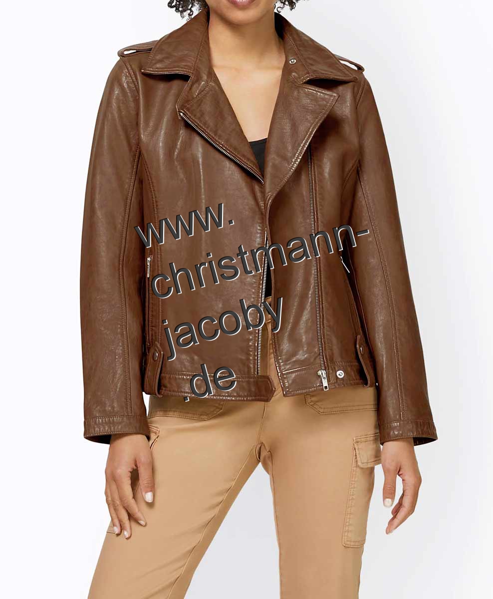 Leather jacket, cognac